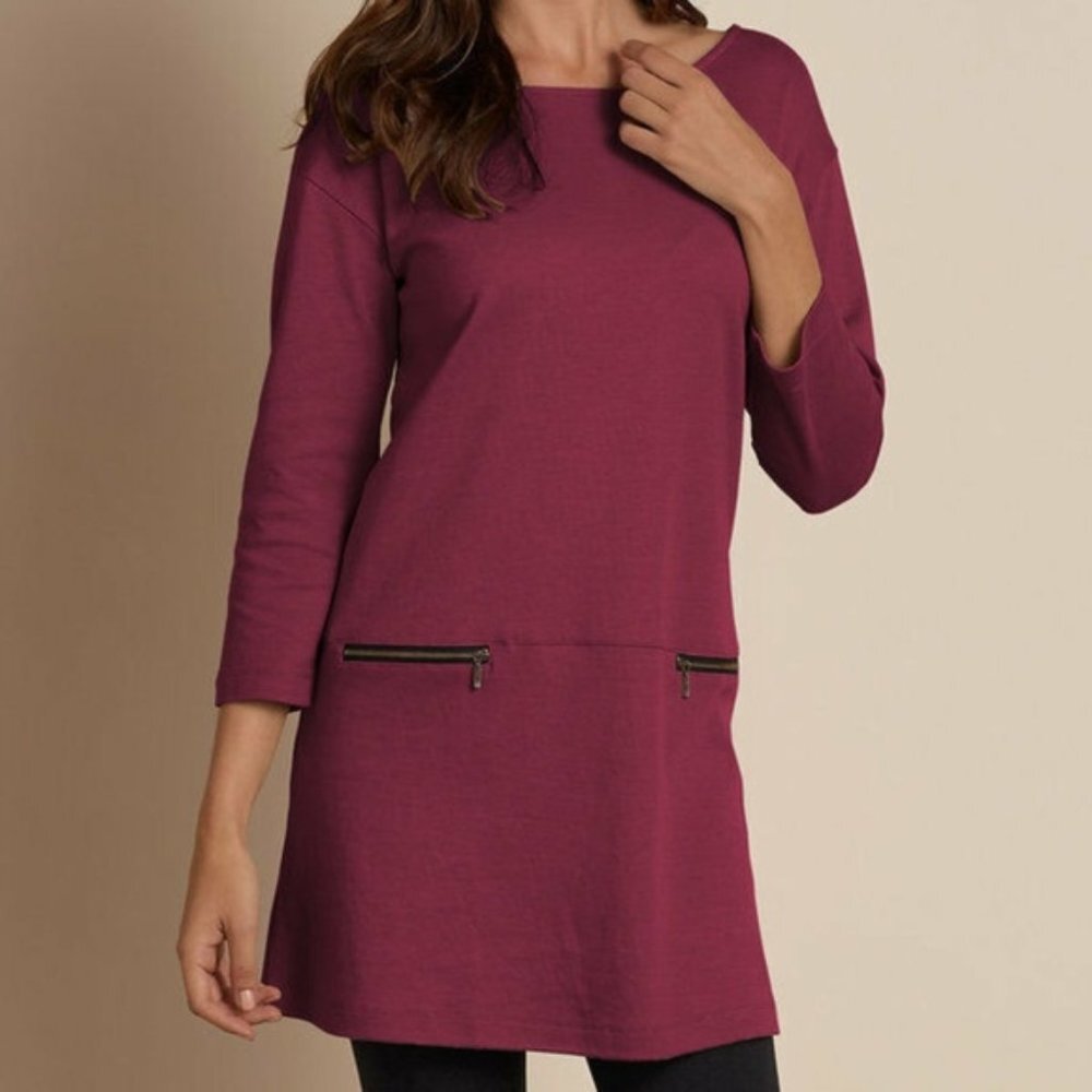 Soft Surroundings Moda Tunic Maroon/Berry